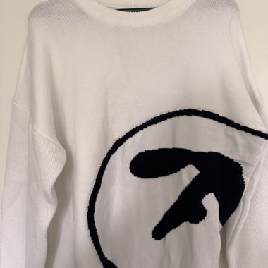 Maglione a maglia bianco APHEX TWIN