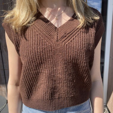 brown knit west