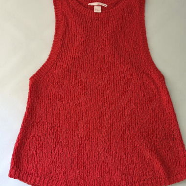 Rotes Strick-Top ohne Ärmel von H&M