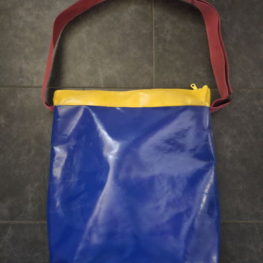 Hand-sewn colourful shoulder bag