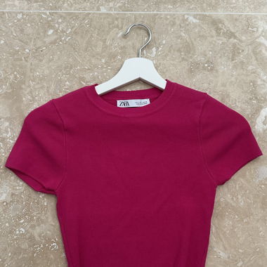 Zara rosa Kurzarmshirt