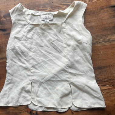 Vintage french top 100% silk