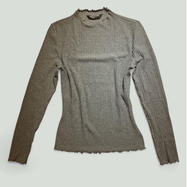Top manches longues vert/gris