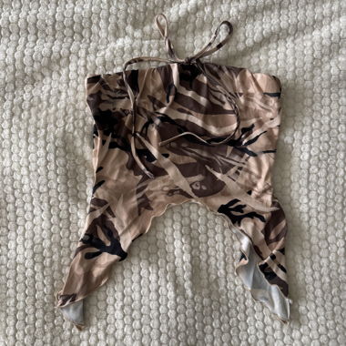 I Am Gia crop top in army print