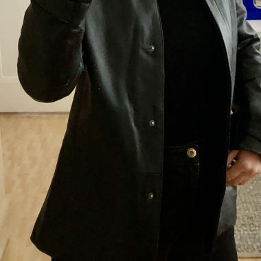 Giacca in pelle vintage, leather jacket, unisex, S - M