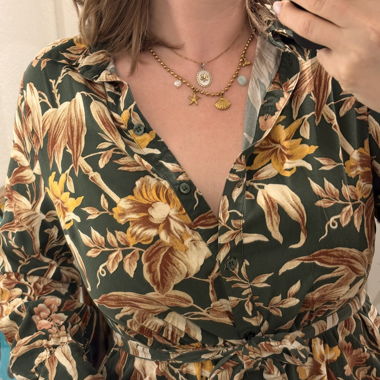 Abito-camicia floreale