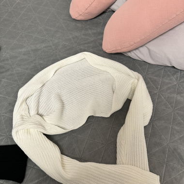 Bolero in Maglia Nero e Bianco