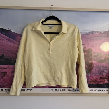 Heine maglia polo a maniche lunghe gialla Gr. 38