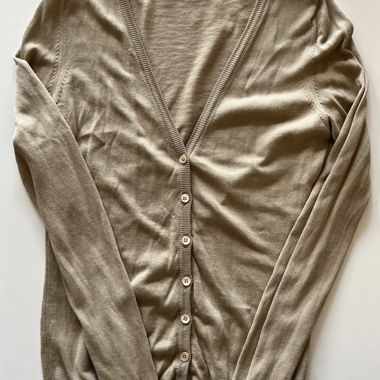 Beige Lo-Not-Equal Knit Cardigan