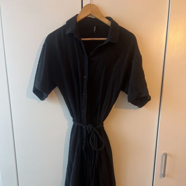 Maxi dress noir coton 