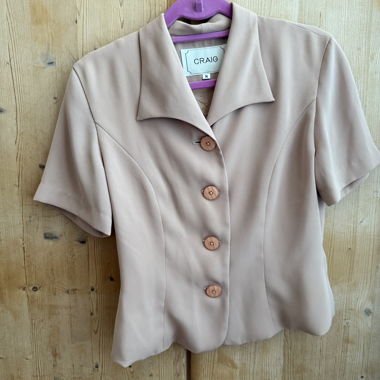 Vintage-Bluse kurzarm M