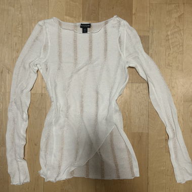 White ripped top