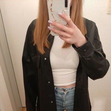 dünne Lederjacke