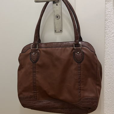 Sac à main en cuir marron