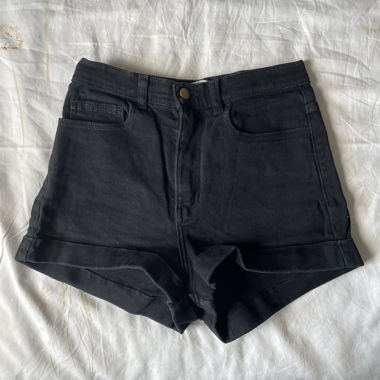 Short in jeans American Apparel a vita alta