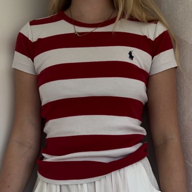 T Shirt Ralph Lauren red striped