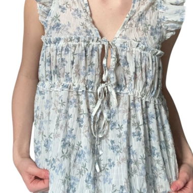 Florale Rueschenbluse