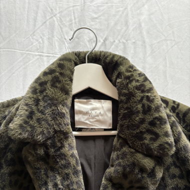 Veste longue en fausse fourrure léopard YAYA WOMEN