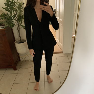 Blazer noir cintré femme 