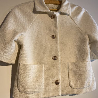 Cream tweeted cropped Jacket