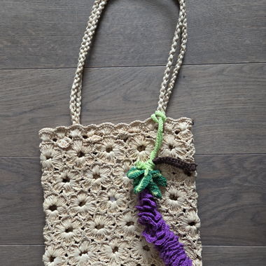 Lavendelbeutel-Schmuck im Häkelstil