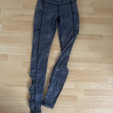 Leggings Lululemon noirs et gris longs XS