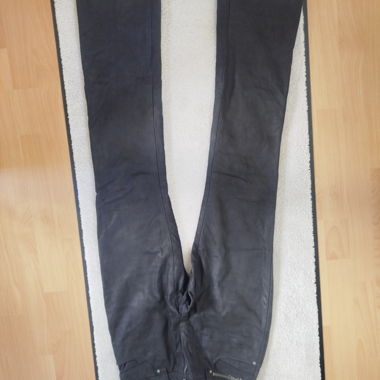 Pantaloni in pelle neri da donna Gr. 36, pantaloni biker 