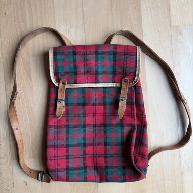 Plaid Canvas Backpack