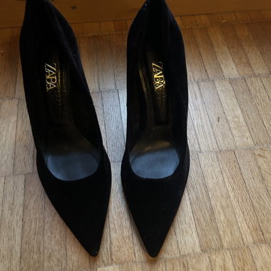 Escarpins noirs en velours