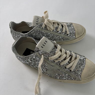 Vintage Glitter Low-Top Sneakers by Golden Goose