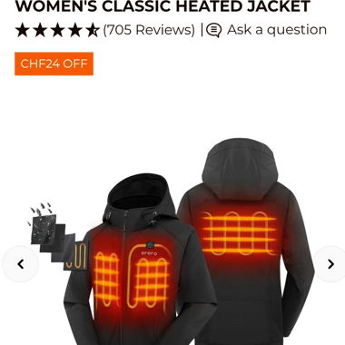 Ororo heated jacket L new