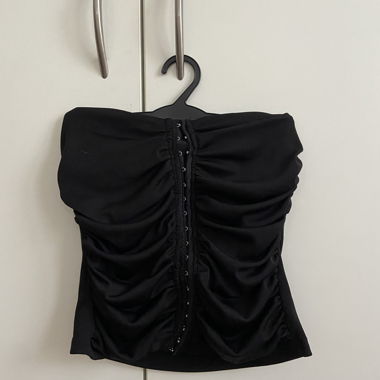 Schwarzes Bustier-Top Bandeau