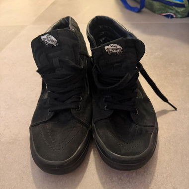 Black Vans High-Top Sneakers