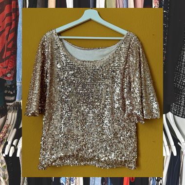 Top with rosé sequins 