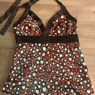 Y2K Halter Top with Pattern
