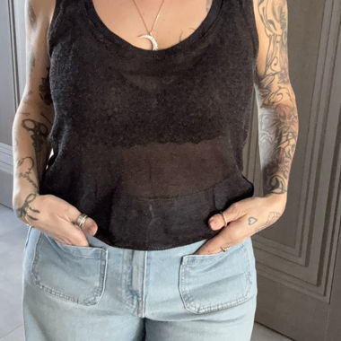 Débardeur noir Massimo Dutti taille S