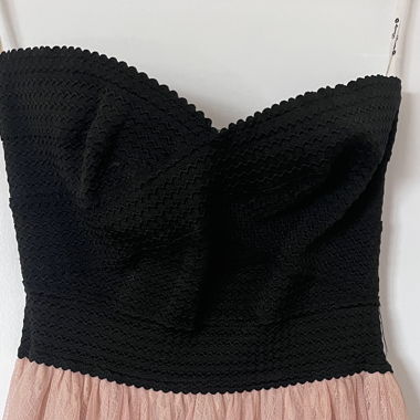 Robe bustier noir et rose poudré 