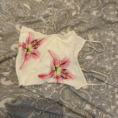 Weisses Top mit Blumenprint