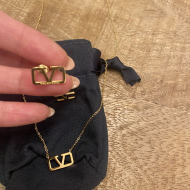 Set de bijoux Valentino Gold Logo
