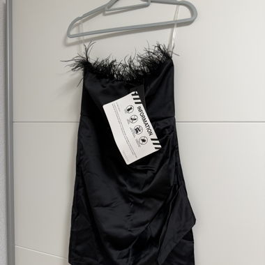 Dress with feathers