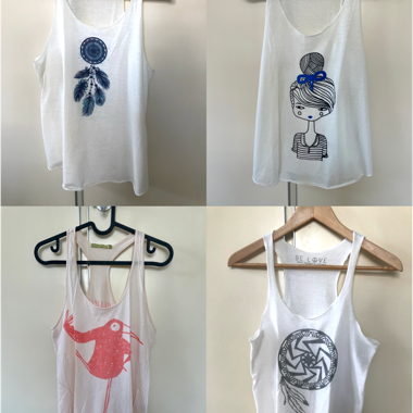 Lot 4 débardeurs coton