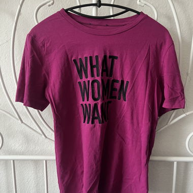 Rosa bedrucktes T-Shirt