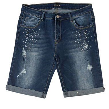 Women's Shorts with Glitter Stones