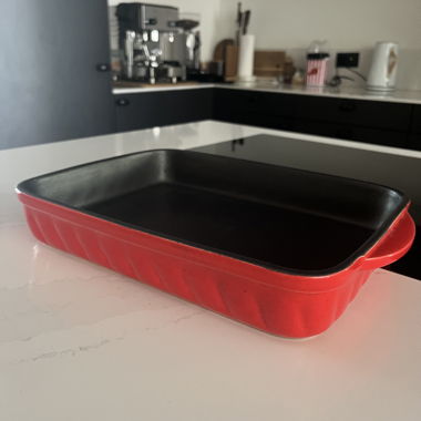 Auflaufform Rot (mit Beschichtung, schwer)