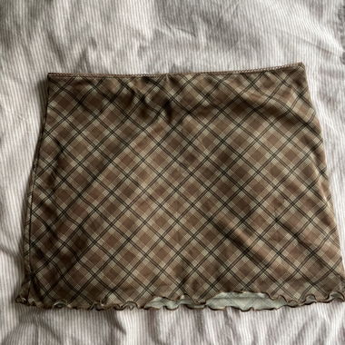 Checked mini skirt