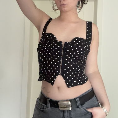 Top Vintage a Pois