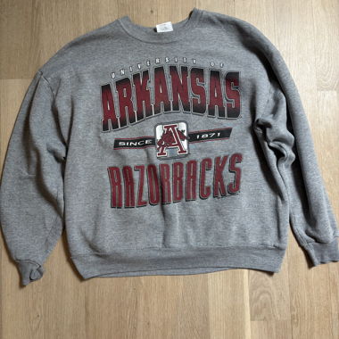Felpa vintage Arkansas grigia
