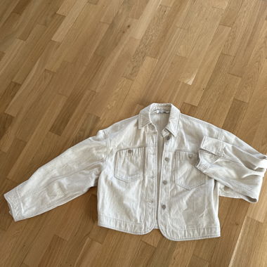 Giacca di jeans beige
