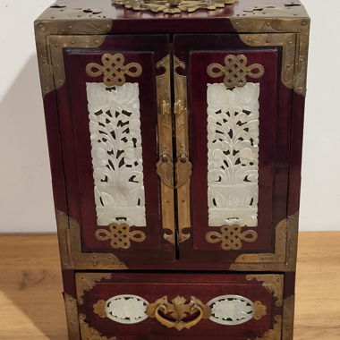 Scatola porta gioie asiatica in legno