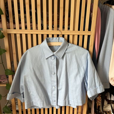 cropped blazer babyblau 